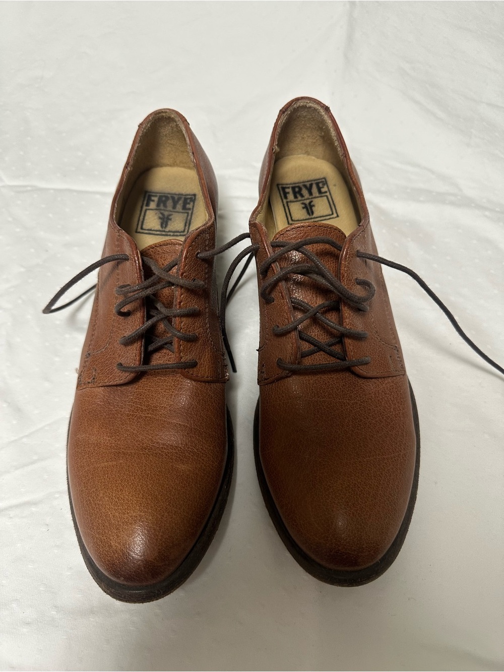 Frye Women’s Chestnut Brown Leather Derby Oxfords